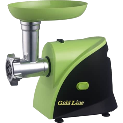 Gold Line Meat and Fish Grinder Model G-31 Matte Black Finish with Lime Green Accents – 1-Year Warranty by the Official Importer