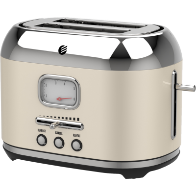 Electra 2-Slice Pop-Up Toaster Model LD-T7025 – Cream Color – 1-Year Warranty by Electra, the Official Importer
