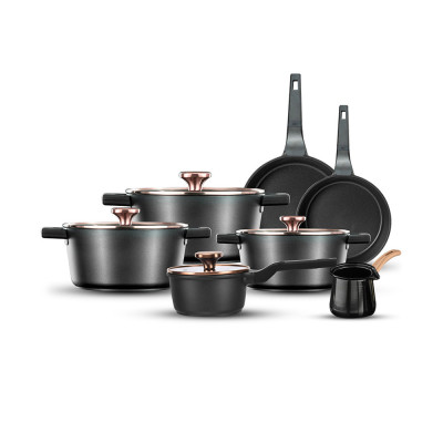 Food Appeal Cookware Set Aristo 11 Pieces Black