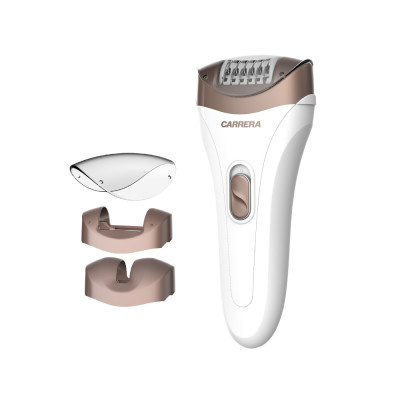 Carrera Cordless Epilator, Usage time up to 45 minutes, White/Rosegold.