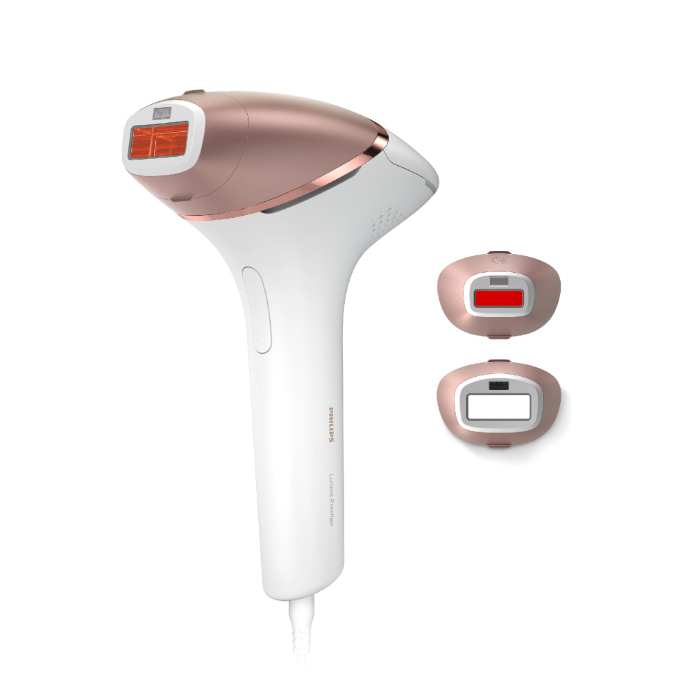  فيليبس جهاز إزالة الشعر بتقنية IPL باستخدام الومضات 450,000 ومضة، مع تقنية SenseIQ، استخدام سلكي، لون أبيض. 