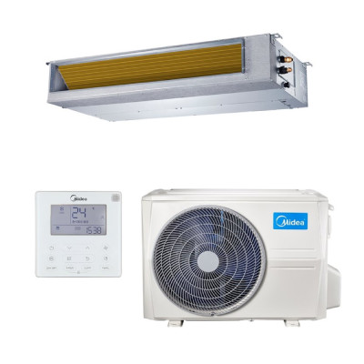 Midea RAC Duct 3 Ton 36,000 BTU, Slim Design Inside The Wall, White Color.