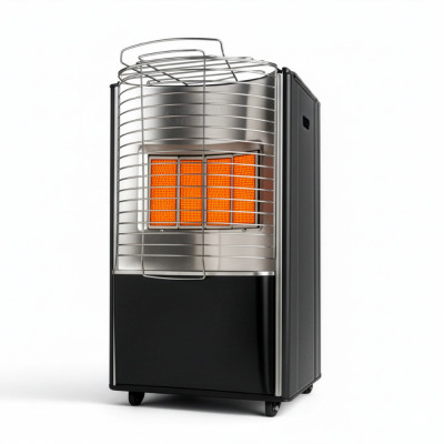Romo Heater Gas Free Standing 4 Plates Black