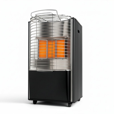 Romo Heater Gas Free Standing 3 Plates Black