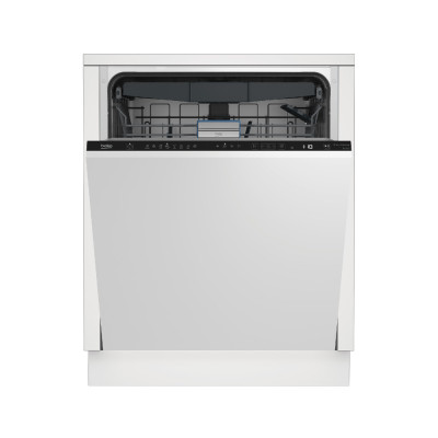 Beko Dishwasher Built In, 8 Programs, 15 Place Setting, 3 Racks, White.