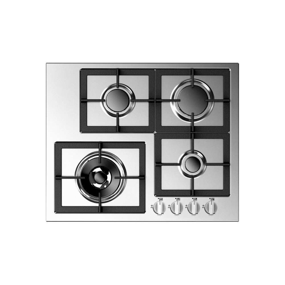  Firegas Hi-Tech Built-In Gas Hob 60 Cm, 4 Burners, Stainless Steel. 