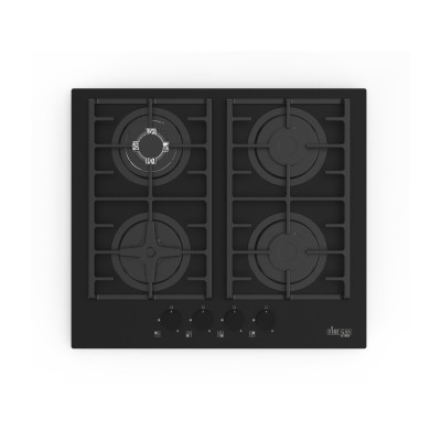 Firegas Hi-Tech Built-In Gas Hob 60 Cm, 4 Burners, Black Glass.