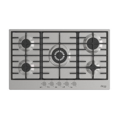 Firegas Hi-Tech Built-In Gas Hob 90 Cm, 5 Burners, Stainless Steel.