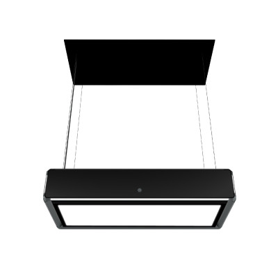 FG Island Hood 120 Cm, Suction 600 m³/h, Black.