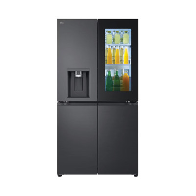 LG Refrigerator InstaView 4 Door Capacity 638 Ltr, Inverter Compressor Save Energy, Black Stainless.