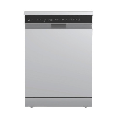 Midea Dishwasher 10 Programs, 14 Place Setting, 3 Racks, Sliver.