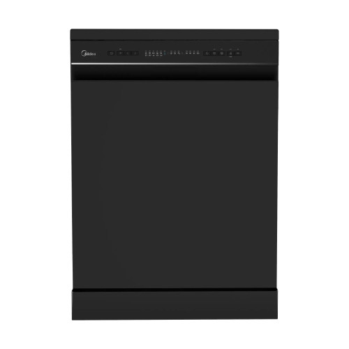 Midea Dishwasher 8 Programs, 14 Place Setting, 3 Racks, Black.