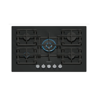Siemens Built-In Gas Hob, 75cm, 5 Burners, Black