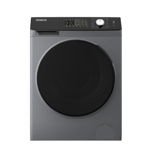 Hitachi Washer Capacity 10 Kg, 14 Programs, Inverter Brushless Motor Save Energy, Silver.