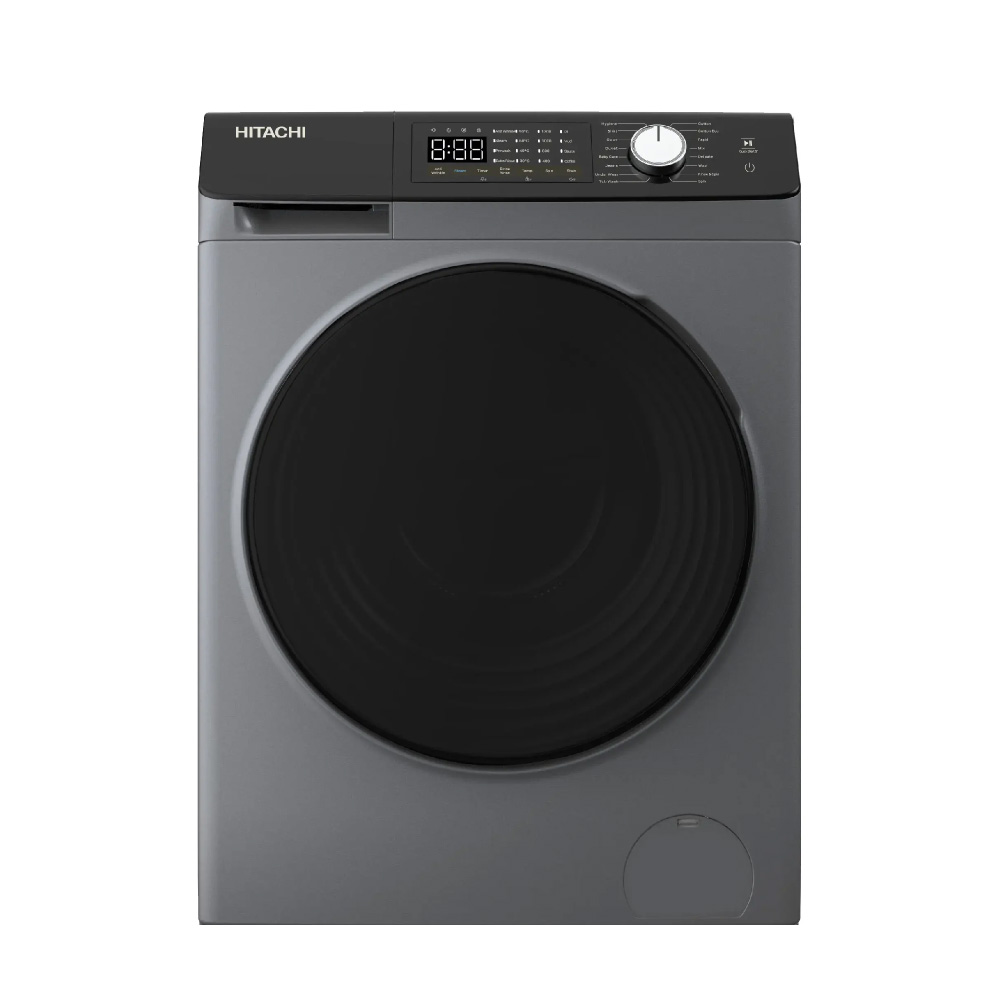  Hitachi Washer Capacity 8 Kg, 14 Programs, Inverter Brushless Motor Save Energy, Silver. 
