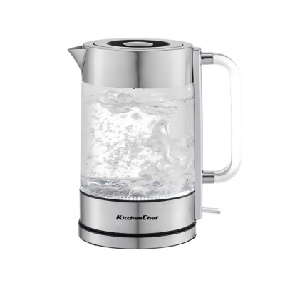 Kitchen Chef Glass Kettle 1.7L Glass & Stainless Steel