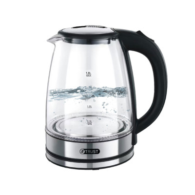Trust Kettle Glass 1500W Black