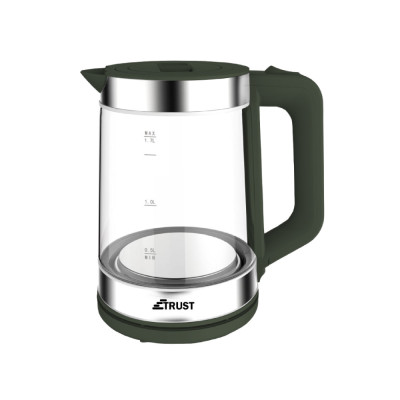 Trust Glass Electric Kettle 1.7L Olive