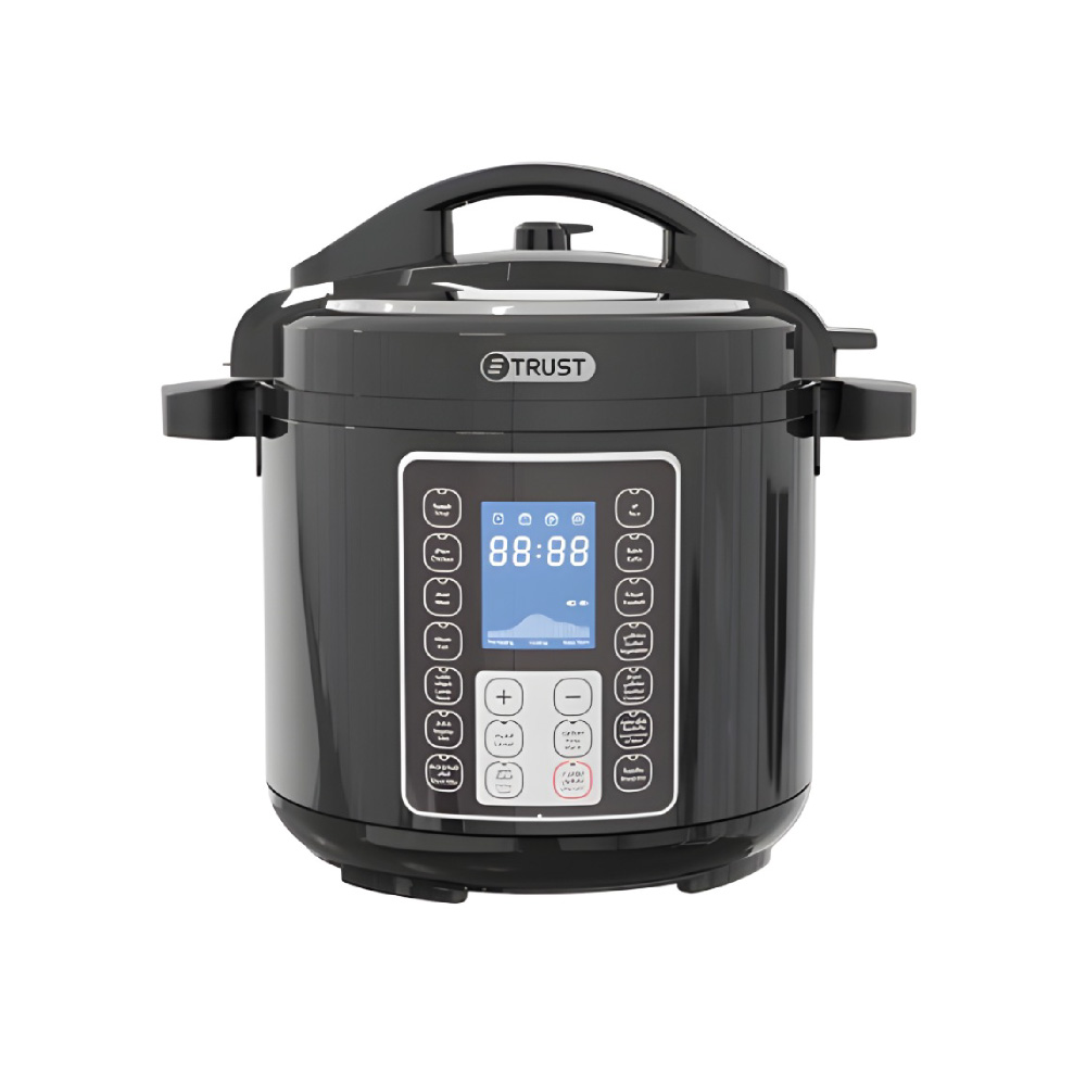 ترست طنجرة ضغط كهربائية Smart Cook Pro سعة 8 لتر بقدرة 1200 واط، أسود.