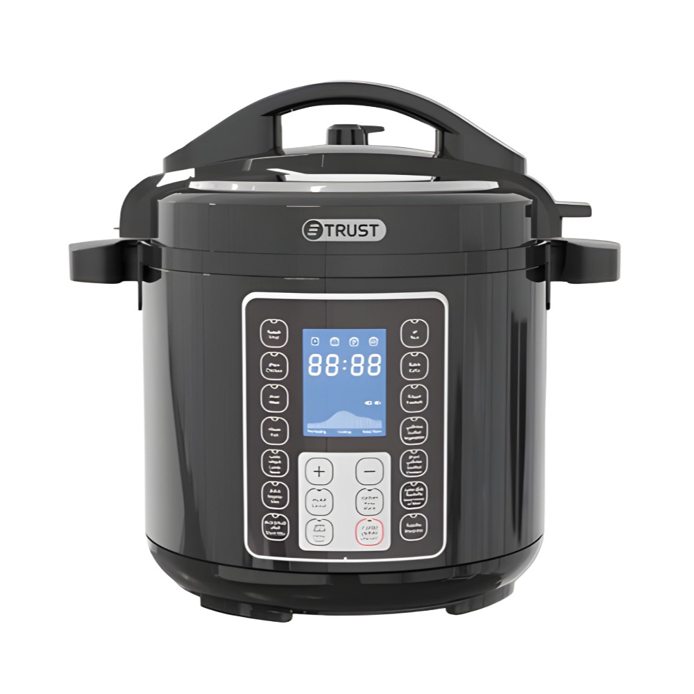 ترست طنجرة ضغط كهربائية Smart Cook Pro سعة 12 لتر بقدرة 1600 واط، أسود.