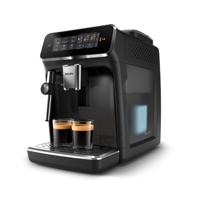 Philips 3300 Series Automatic Coffee Machine with Classic Milk Frother, Glossy Black