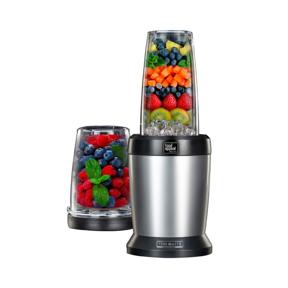 فود آبيل خلاط Shaker كهربائي Any Shake بقدرة 1000 واط لون فضي وأسود