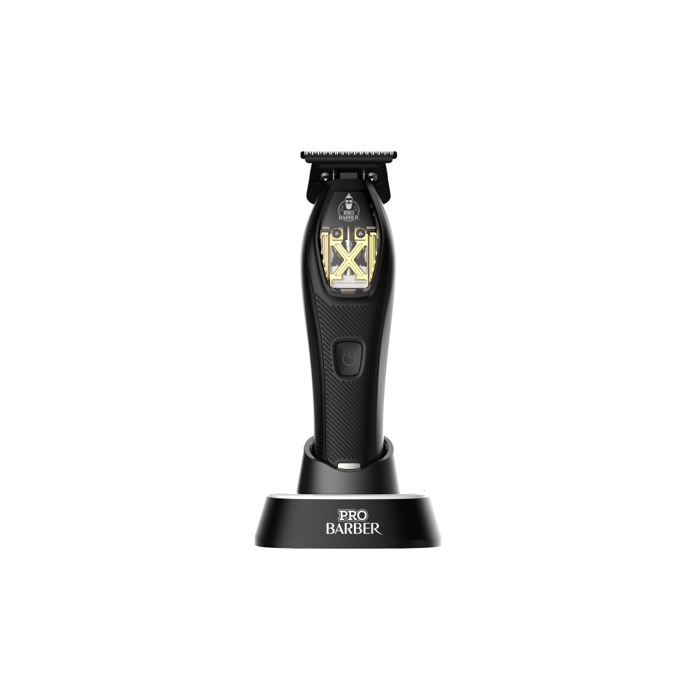 برو باربر ماكينة قص شعر احترافية قابلة للشحن Trimmer ZX-02 – بتشطيب أسود مع ذهبي، مع ضمان من المستورد الرسمي.
