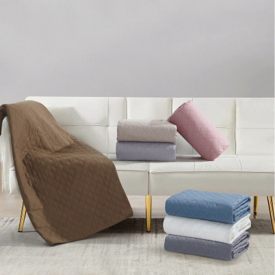 Well Bed Cover & Sheet Single Diamond 150x200 CM Taupe