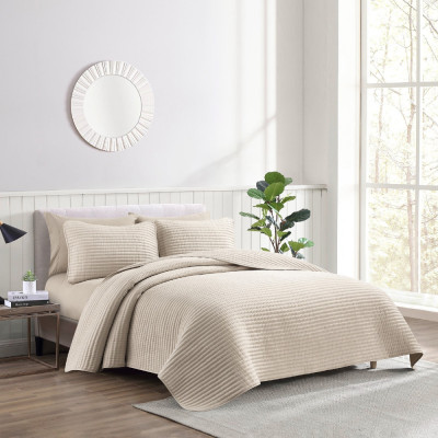 Well Bed Cover & Sheet Set CHIC AURELIA 6 Pieces 240x220 cm Beige