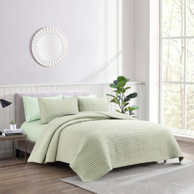 Well Bed Cover & Sheet Set CHIC AURELIA 6 Pieces 240x220 cm Sage