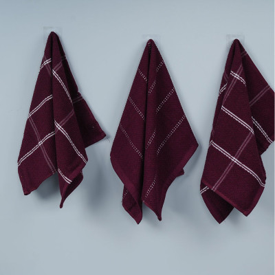 Well Kitchen Towels Set Valor Pacific 45x70 CM Burgundy
