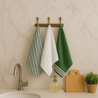 ويل طقم مناشف مطبخ VALOR ATLANTIS مقاس 45x70 سم لون أخضر منت