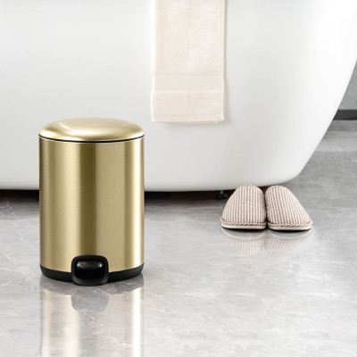 Well Trash Bin STELLA 5 Ltr Gold