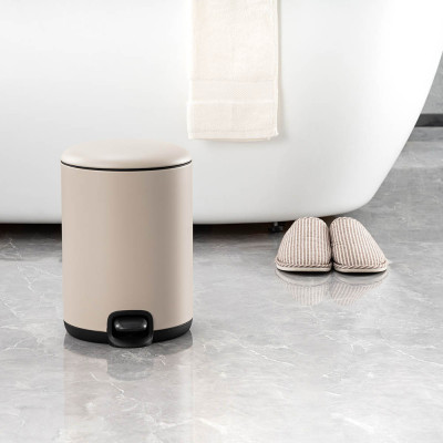 Well Trash Bin STELLA 5 Ltr Beige