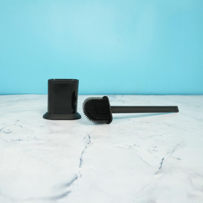 Well Silicone Toilet Brush OVAL Black