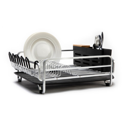 Food Appeal Dish Drainer, Practical Series, Silver/Black Color.