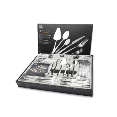 Food Appeal Cutlery Set CRYSTALYN FLAT 61 Pcs Silver