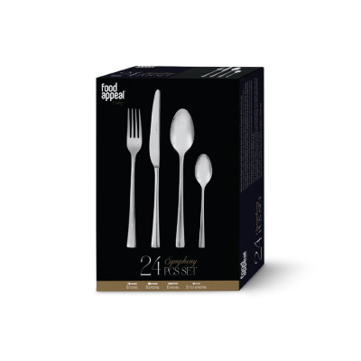 Food Appeal SYMPHONY 24-Piece Cutlery Set, Silver
