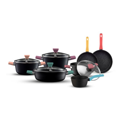 Food Appeal Cookware Set CASUAL PLUS 11 Pcs Black
