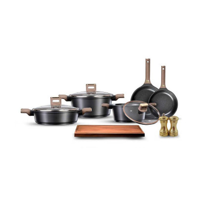 Food Appeal Cookware Set Charm 11 Pcs Brown