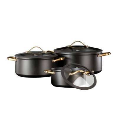Food Appeal Cookware Set REGAL 6PCS Black / Gold