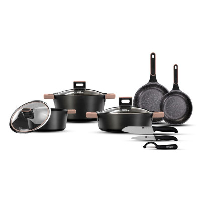 Food Appeal Cookware Set Elite 11 Pieces Black