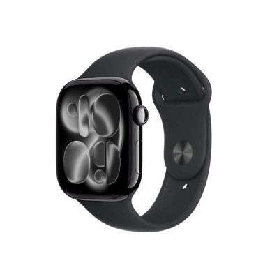 Apple Watch Series 11 GPS 46mm Jet Black Aluminium with Black Sport Band