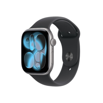 Apple Watch Series 11 GPS 46mm Space Grey Aluminium with Black Sport Band