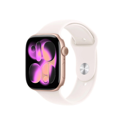 Apple Watch Series 11 GPS 46mm Rose Gold Aluminium with Light Blush Sport Band