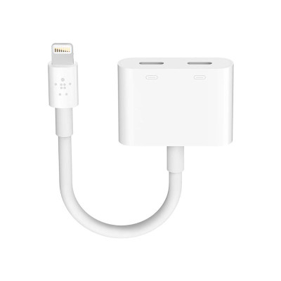 Belkin Rockstar Lightning Audio and Charge Cable - White, F8J198BTWHT