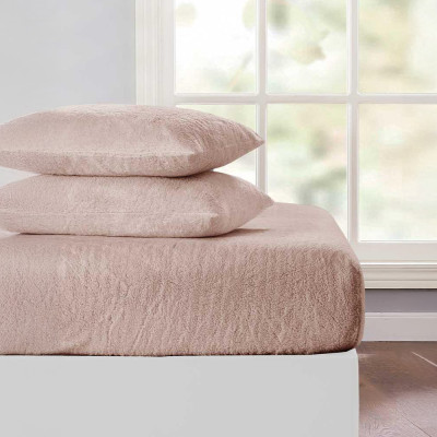 Well Mattress Cover VALOR WOOLY BLUSH Twin 120×200+30cm, White