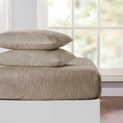 Well Mattress Cover VALOR WOOLY Twin Size 120x200+30 cm, Beige
