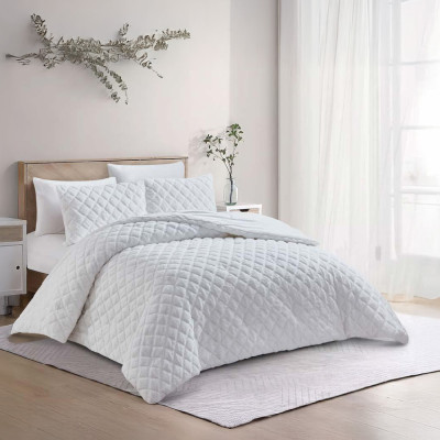 Well Bed Cover & Sheet Set FLOWER WINTER RUBIK 6 Pcs, King 260x240 cm, Ivory