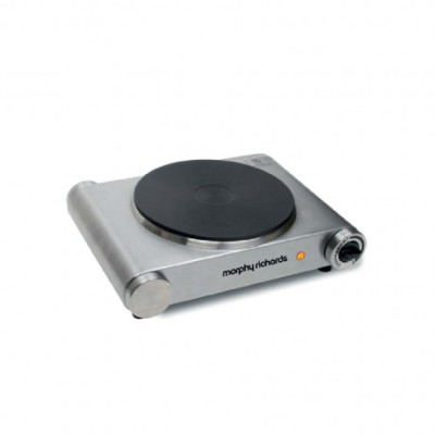 Morphy Richards Single Electric Hot Plate, 1500W, Silver